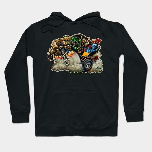 Hotrod Herman Hoodie by BigToe